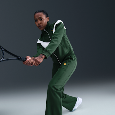 NIKE TENNIS ナイキテニス　レディース　ジャージ セットアップ NikeCourt Heritage Windrunner Women's Mid-Rise Tennis Pants. Nike.com
